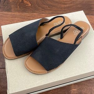 Black Slip On Sandals
